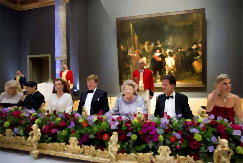 Una cena en el Rijksmuseum con un sencillo protocolo.