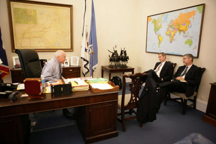 Vice President Cheney in his office at the White House