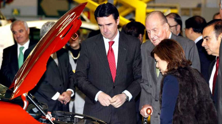 Juan Carlos I visita factoría de Renault
