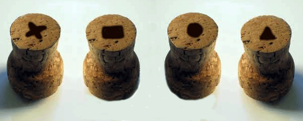 Corchos cava.. Tipo de cava según simbología del tapón. Corchos cava.