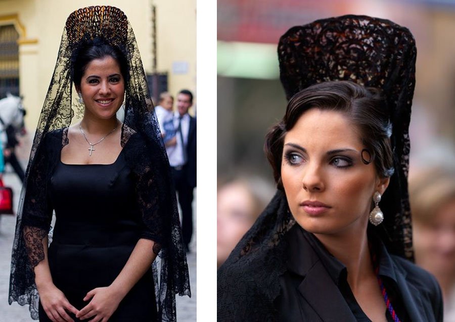 Damas de mantilla