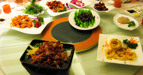 Un almuerzo de reyes en China. 
