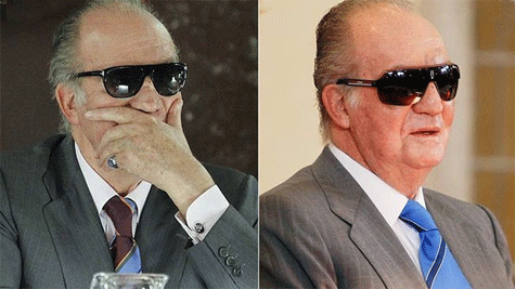 Las gafas de sol de Don Juan Carlos.