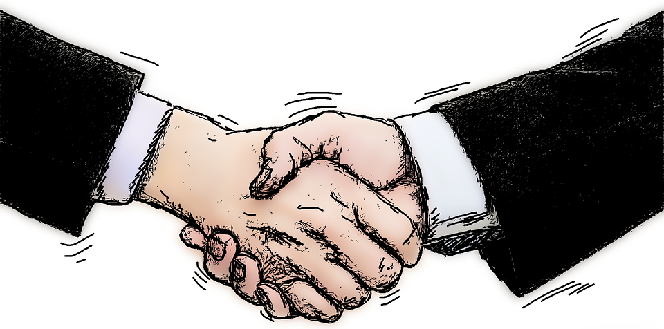 Dar la mano. Saludo. Apretón de manos Dar la mano