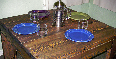 La mesa cuadrada. Ventajas.