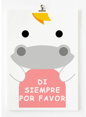 Tarjetas de buenas maneras para los ni\u00f1os