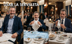 Icono La servilleta no puede usarse para todo en la mesa, aunque algunos parecen desconocerlo La servilleta tiene un uso muy definido y concreto en la mesa