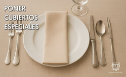 Si el primer plato es el especial entonces se pueden poner estos cubiertos al principio