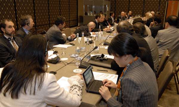 Reunión de negocios en el Global China Business Meeting.