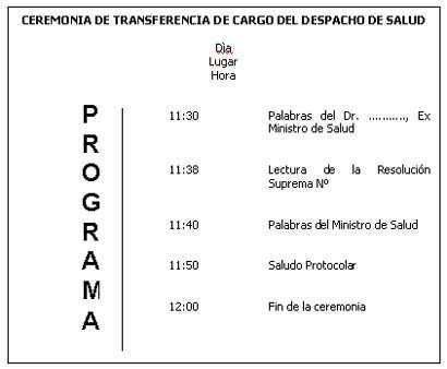 D. CAPÍTULO III. CEREMONIAS Y ACTOS PROTOCOLARES OFICIALES. CURSO. PROTOCOLO Y CEREMONIAL EN EL ÁMBITO DE LA SANIDAD.