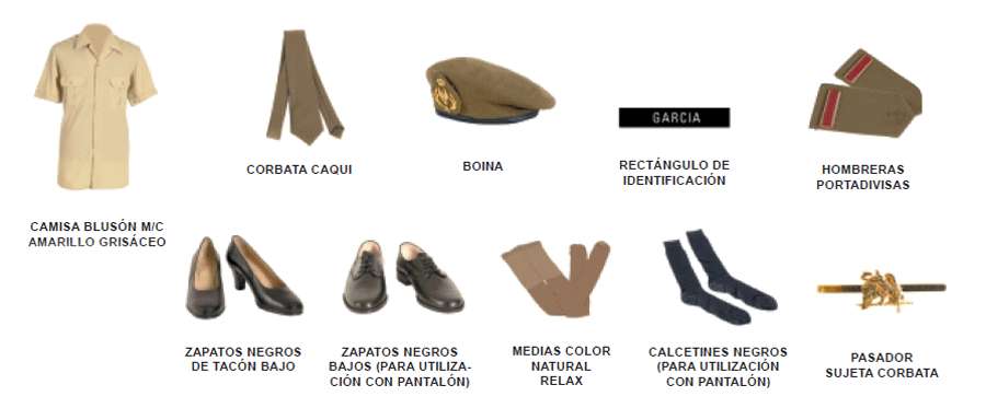 Uniforme de diario/trabajo del personal en estado de gestación. Uniforme de diario/trabajo del personal en estado de gestación. Accesorios.