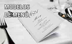 Modelo documento. Formato menú formal o clásico