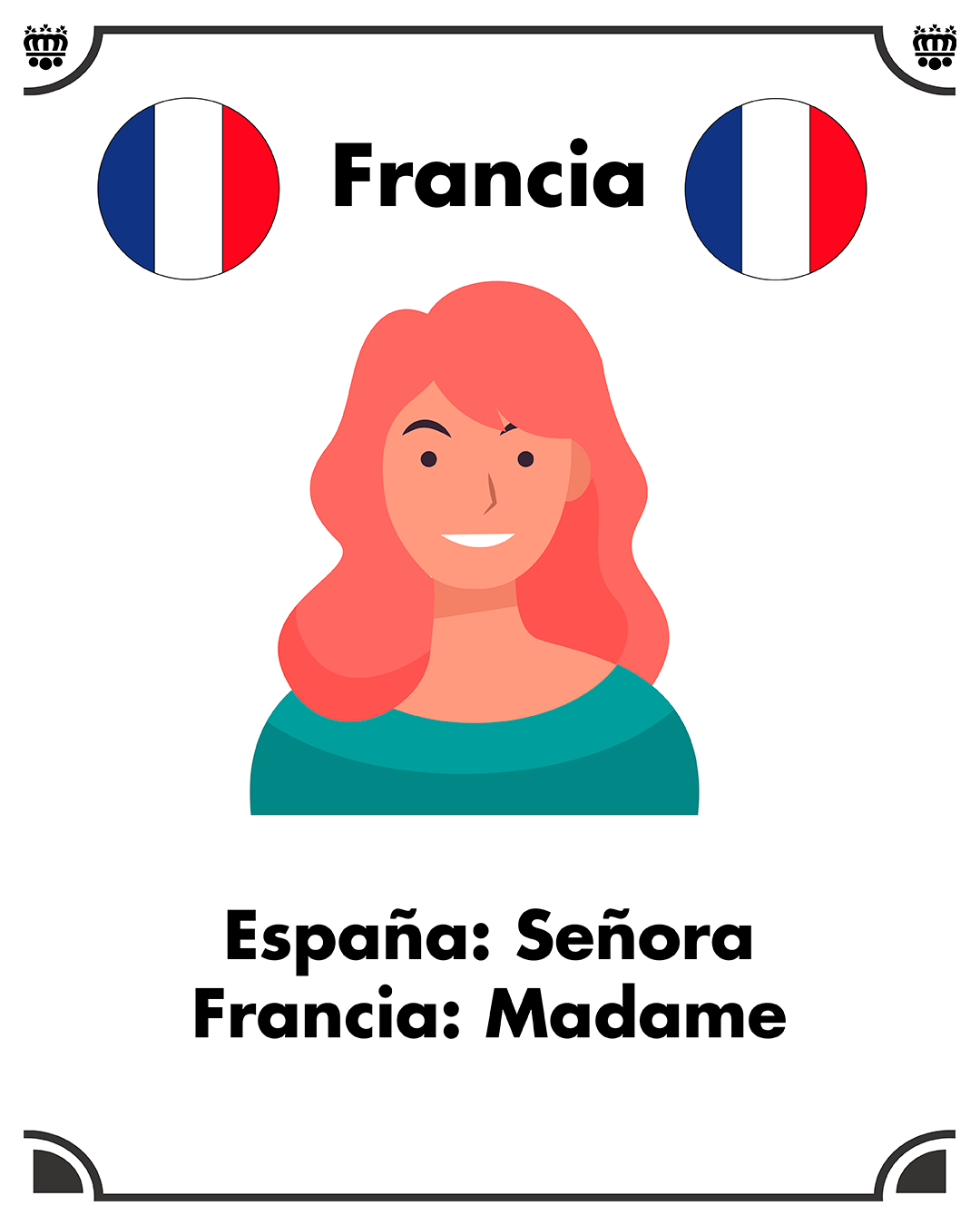 Tratamiento de cortesía en Francia para las señoras