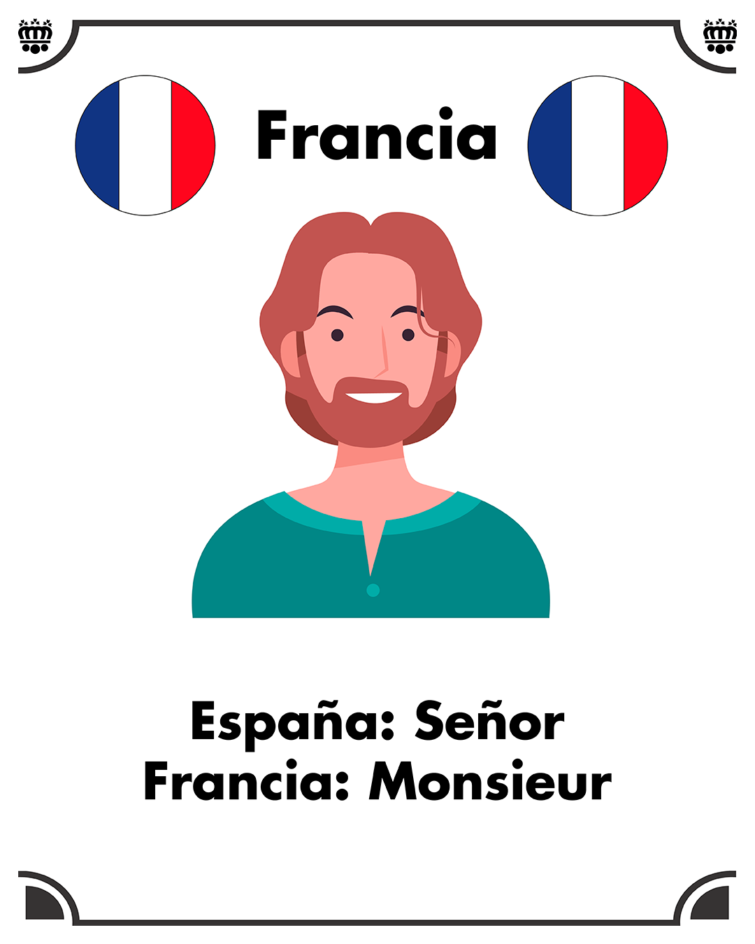 Tratamiento de cortesía en Francia para los señores