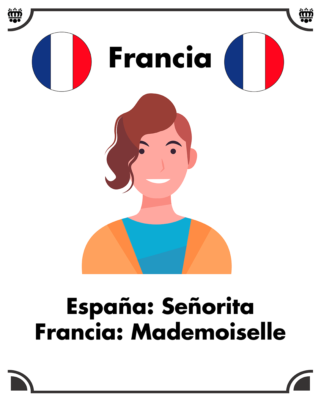 Tratamiento de cortesía en Francia para las señoritas