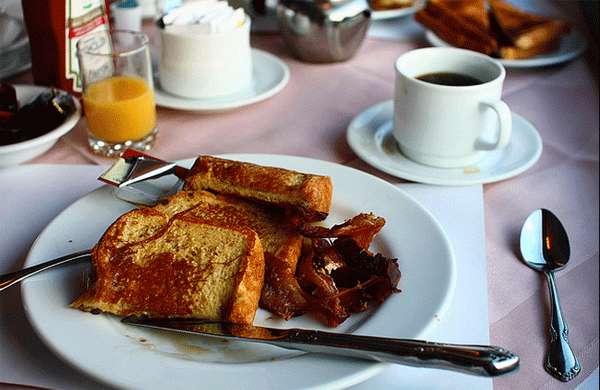 Un desayuno de trabajo. Breakfaskt.