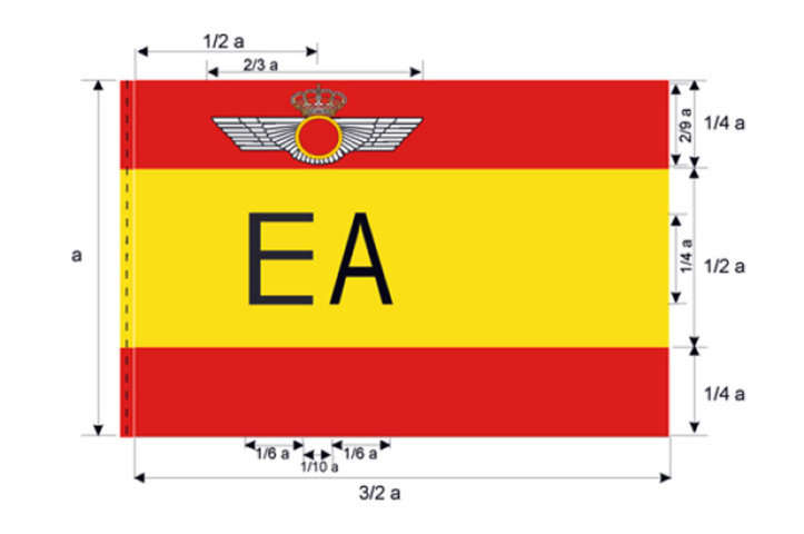 Bandera para buques o embarcaciones del Ejército del Aire