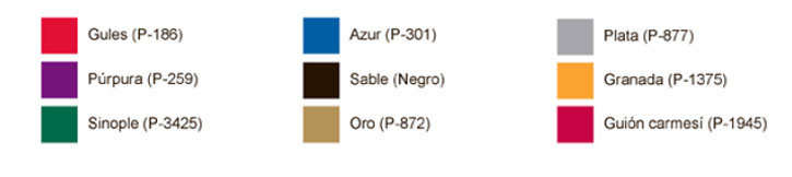 Colores. Colores Estandarte de Su Majestad el Rey