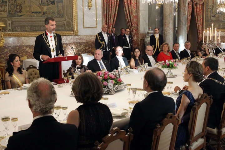 Cena de gala rey Felipe VI en honor del Presidente de la República del Perú