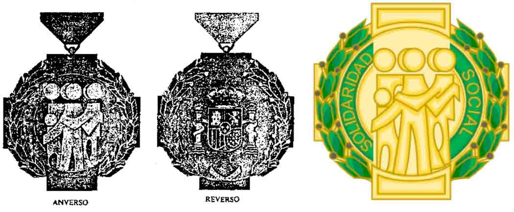 Orden de 17 de abril de 1989 Orden Civil de la Solidaridad Social. Dibujo medalla