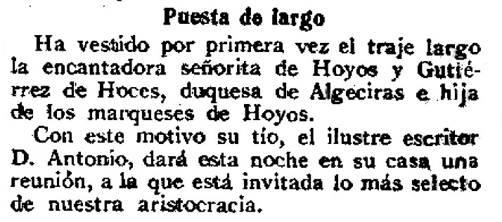 Nota prensa - Puesta de largo