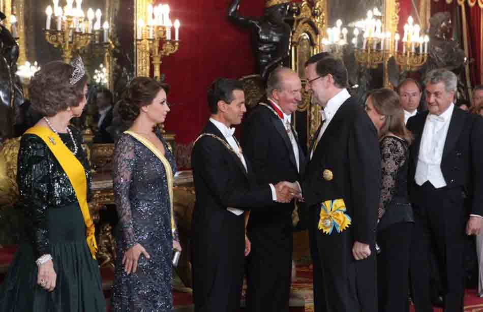 Línea de recibo. Visita de Estado de Sus Excelencias el Presidente de los Estados Unidos Mexicanos y Señora Rivera de Peña