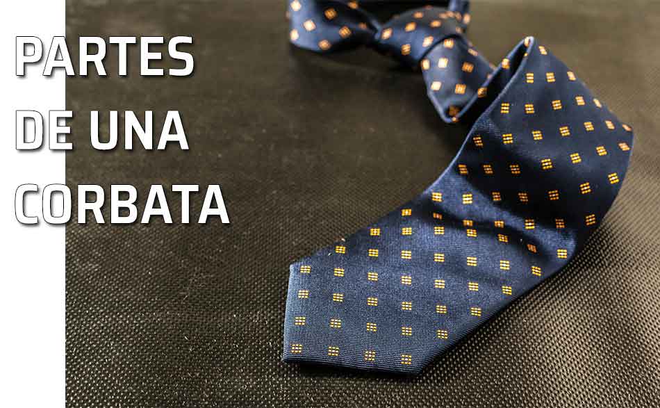 Partes una corbata con infografía