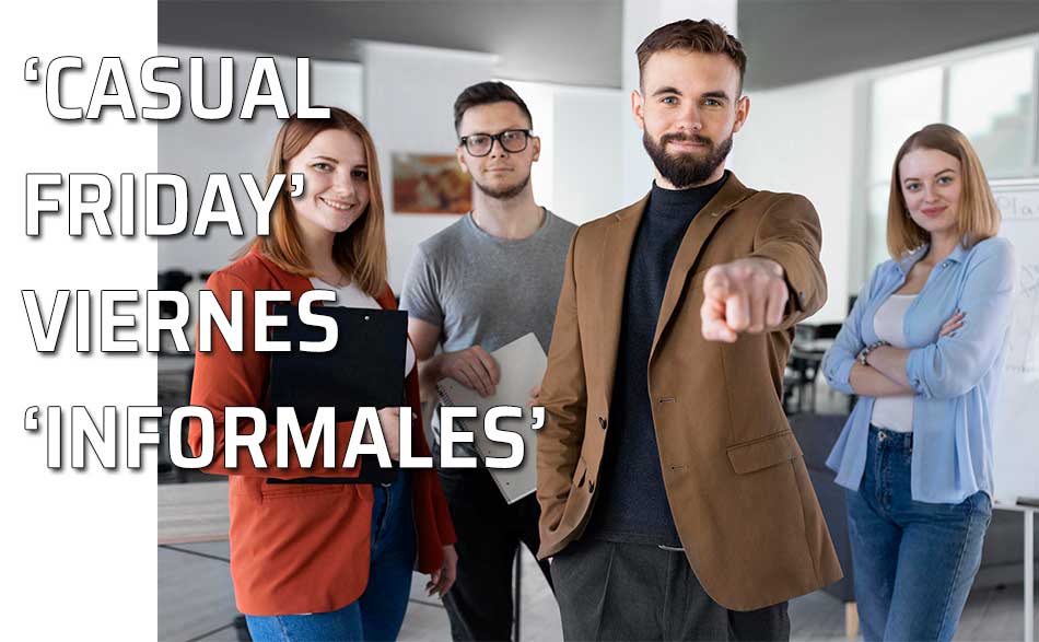 Compañeros de trabajo de una oficina en un viernes informal - Casual Friday