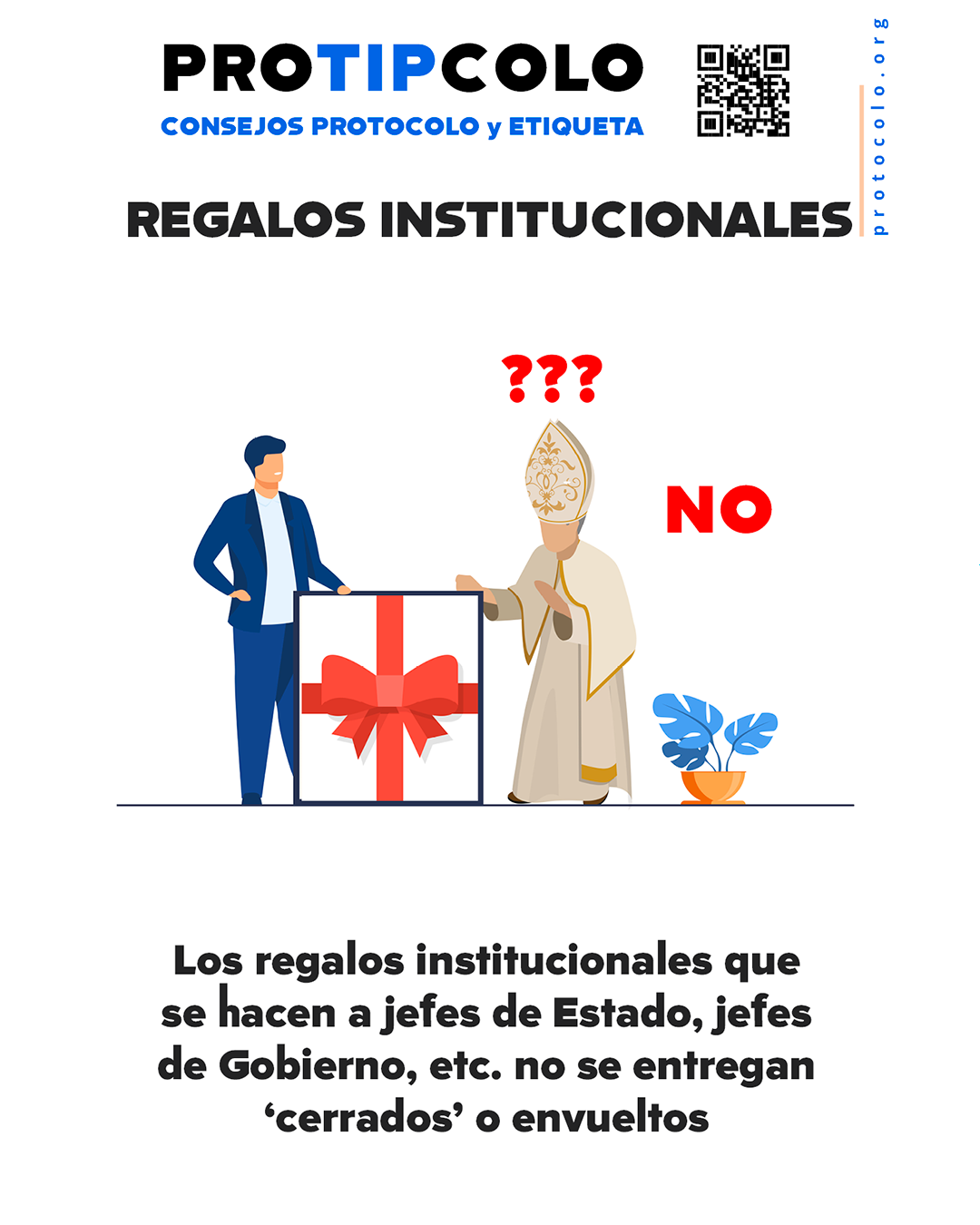 Entrega de un regalo a una autoridad eclesiástica