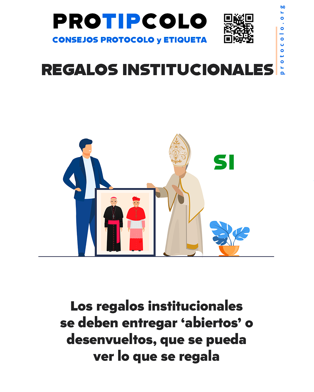 Entrega de un regalo a una autoridad eclesiástica