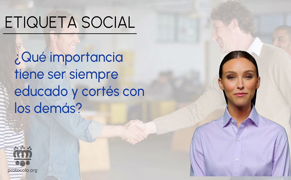 Los gestos de cortesía son imprescindibles para vivir en una sociedad amable y cordial