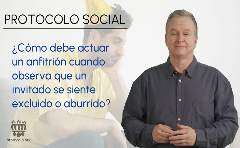 Un invitado excluido o aburrido es un pequeño fracaso del anfitrión