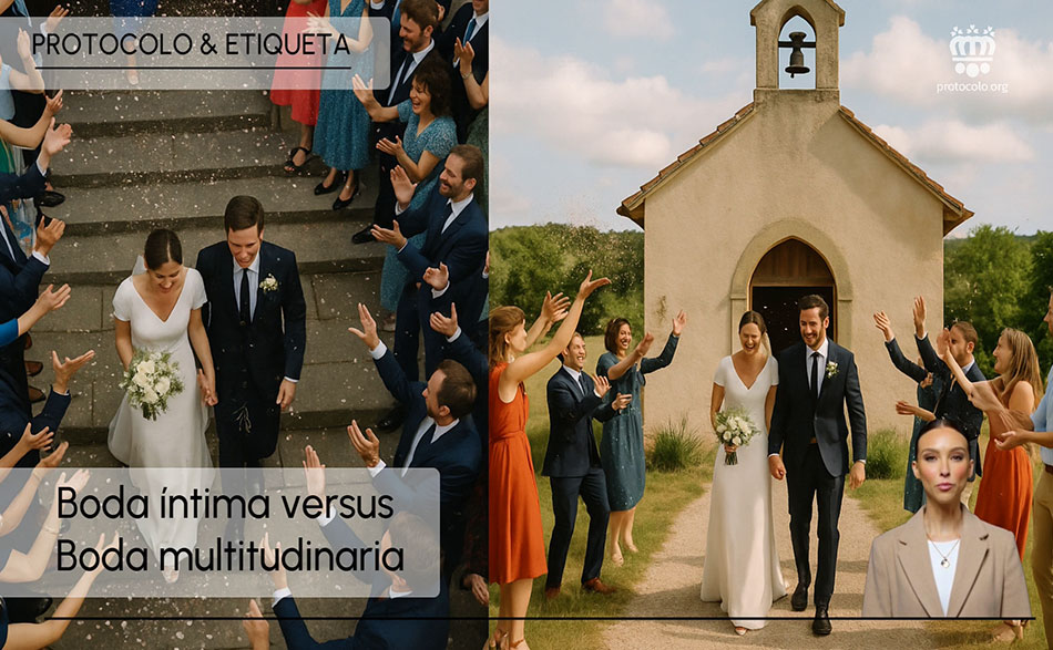 El número de invitados no es tan relevante cuando con pocos están los que quieren los novios que estén