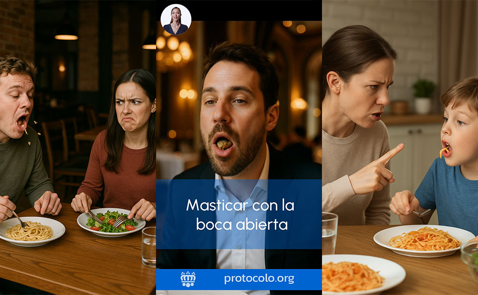 Masticar y no abrir la boca es una regla básica que todo el mundo debería saber y aplicar