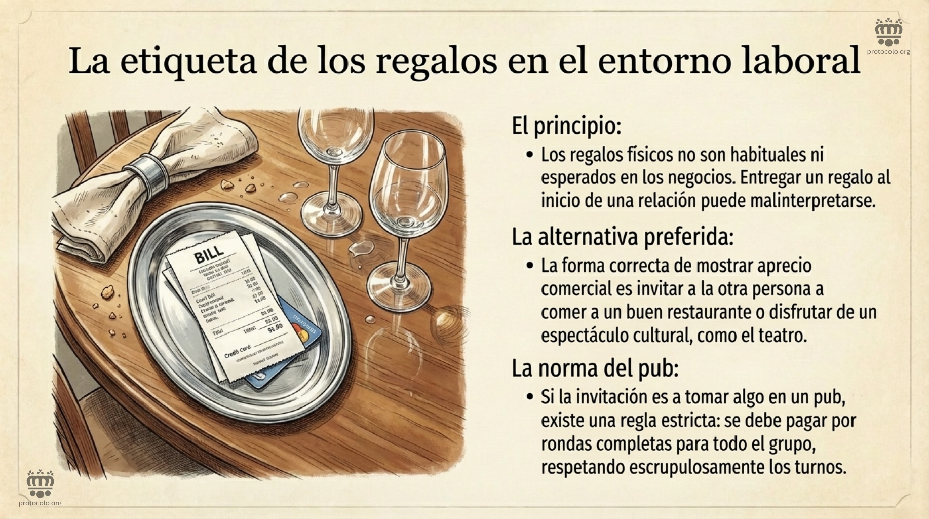 En el mundo de los negocios y en el ámbito profesional no se suelen hacer regalos