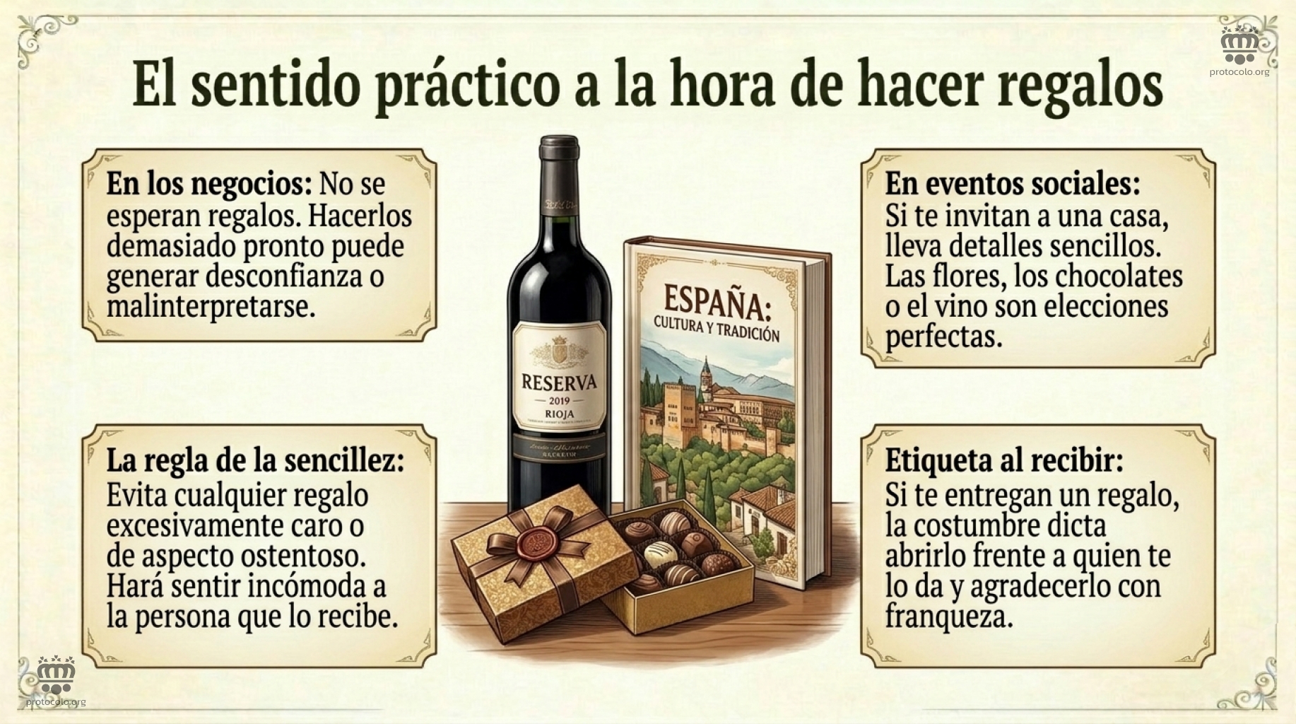 Regalos sencillos pero de calidad, sin ser ostensos