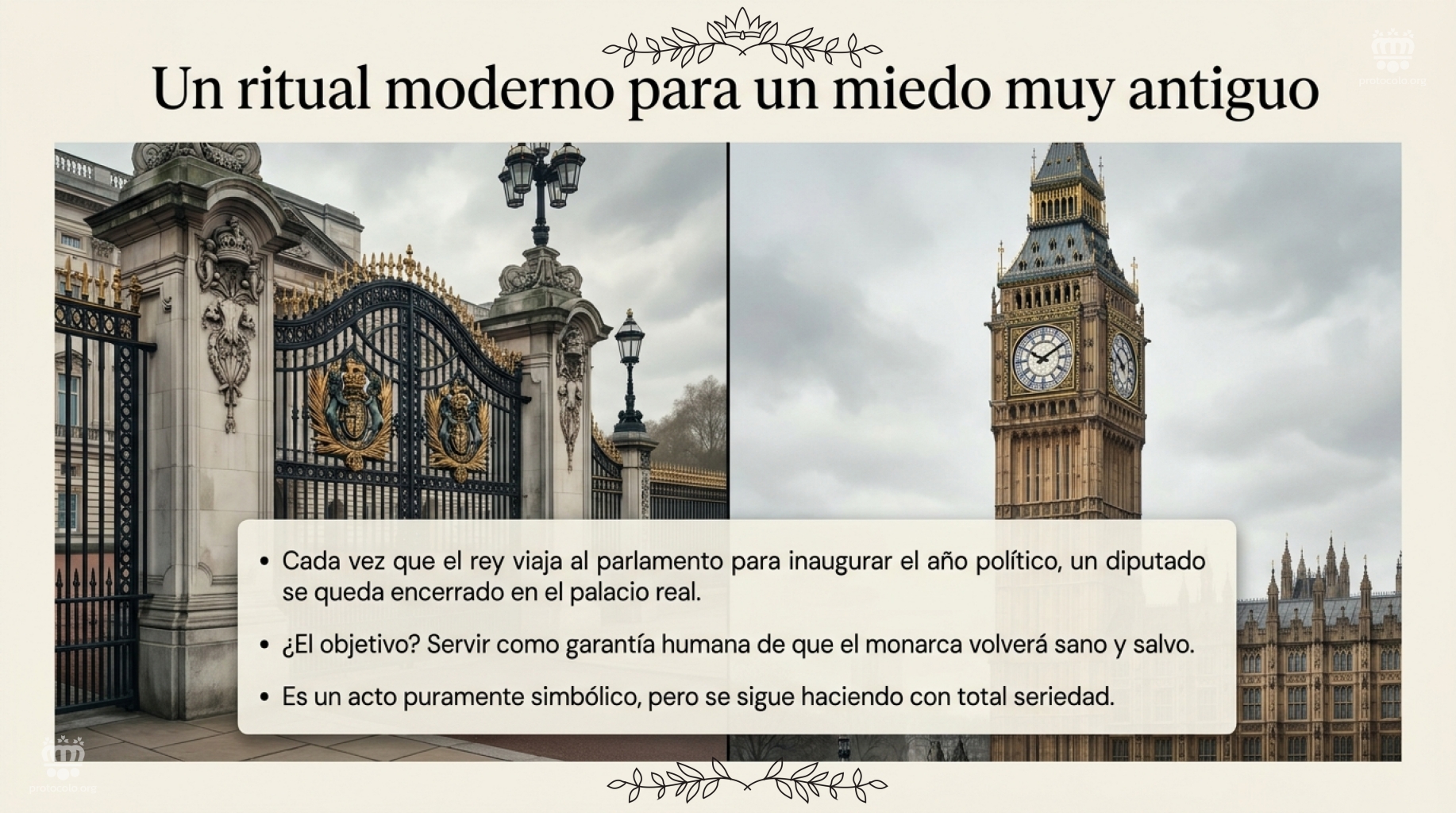 La garantía humana de que el rey volverá sano y salvo