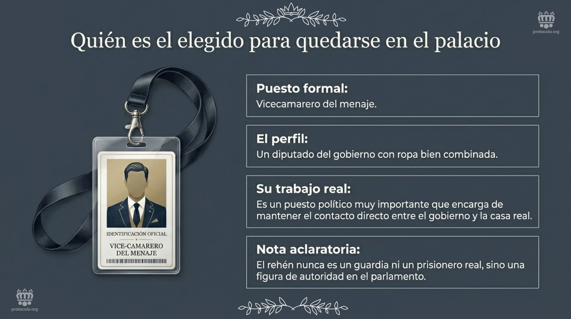 Un diputado generalmente relacionado con la Casa Real