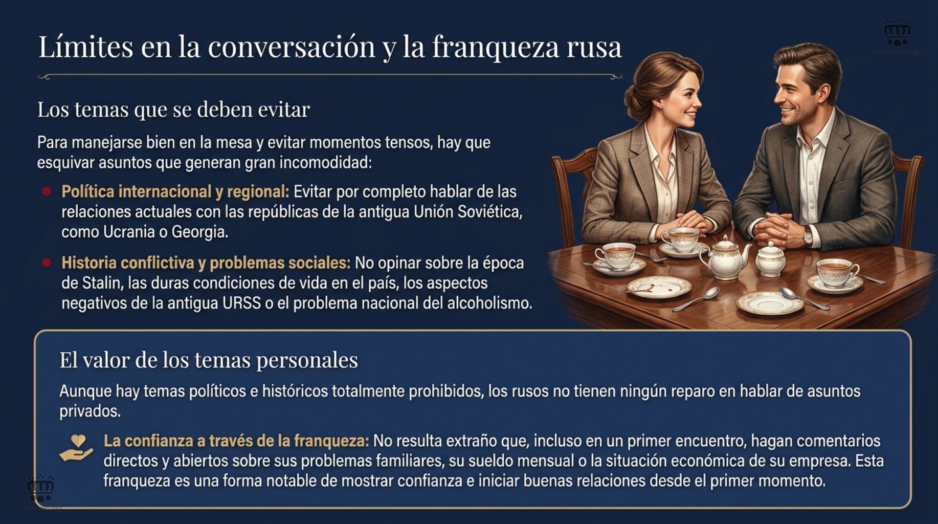 La conversación y la franqueza rusa. Los temas de conversación que es mejor evitar