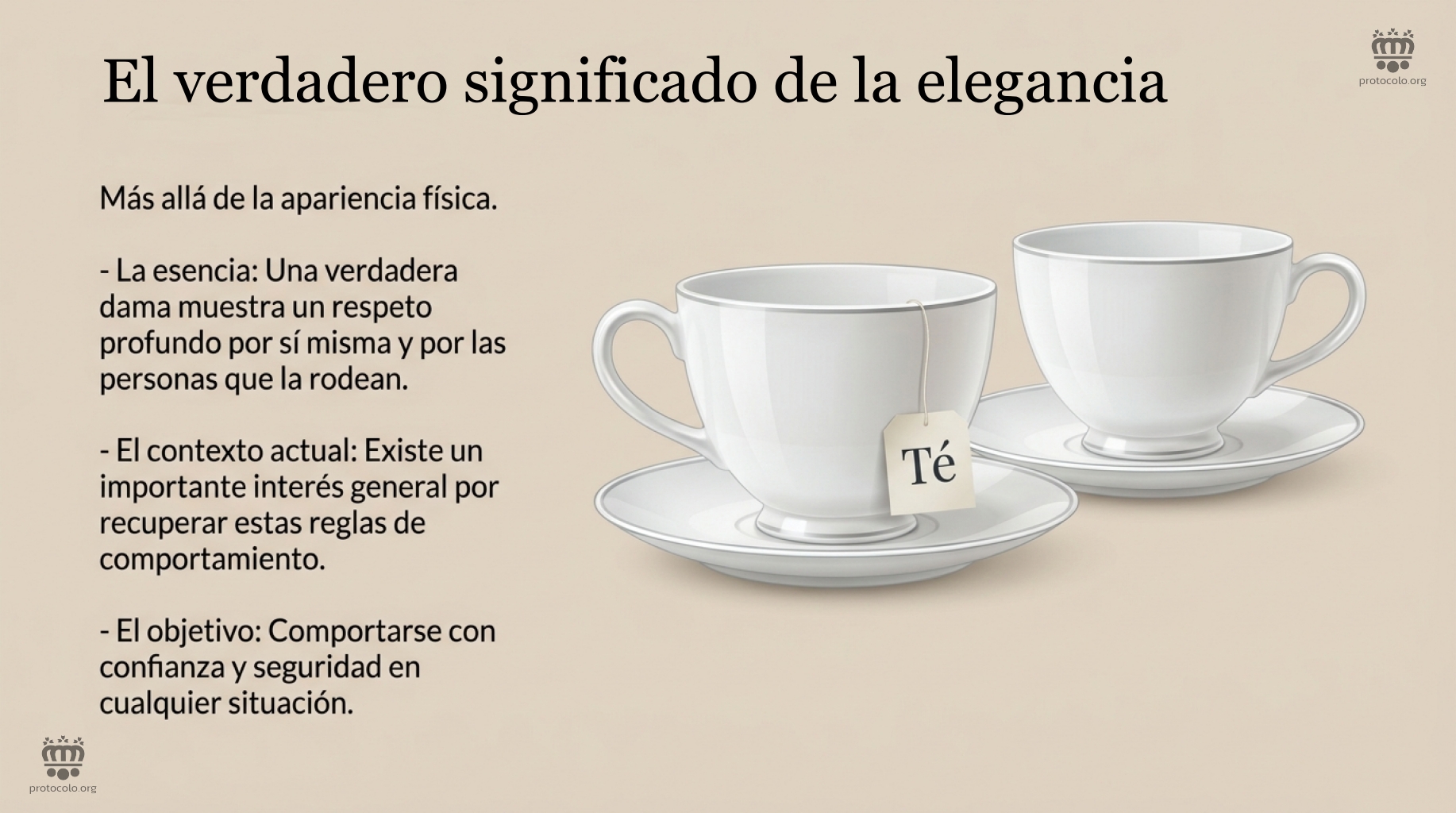 El verdadero significado de la elegancia. La elegancia va más allá de la simple apariencia física