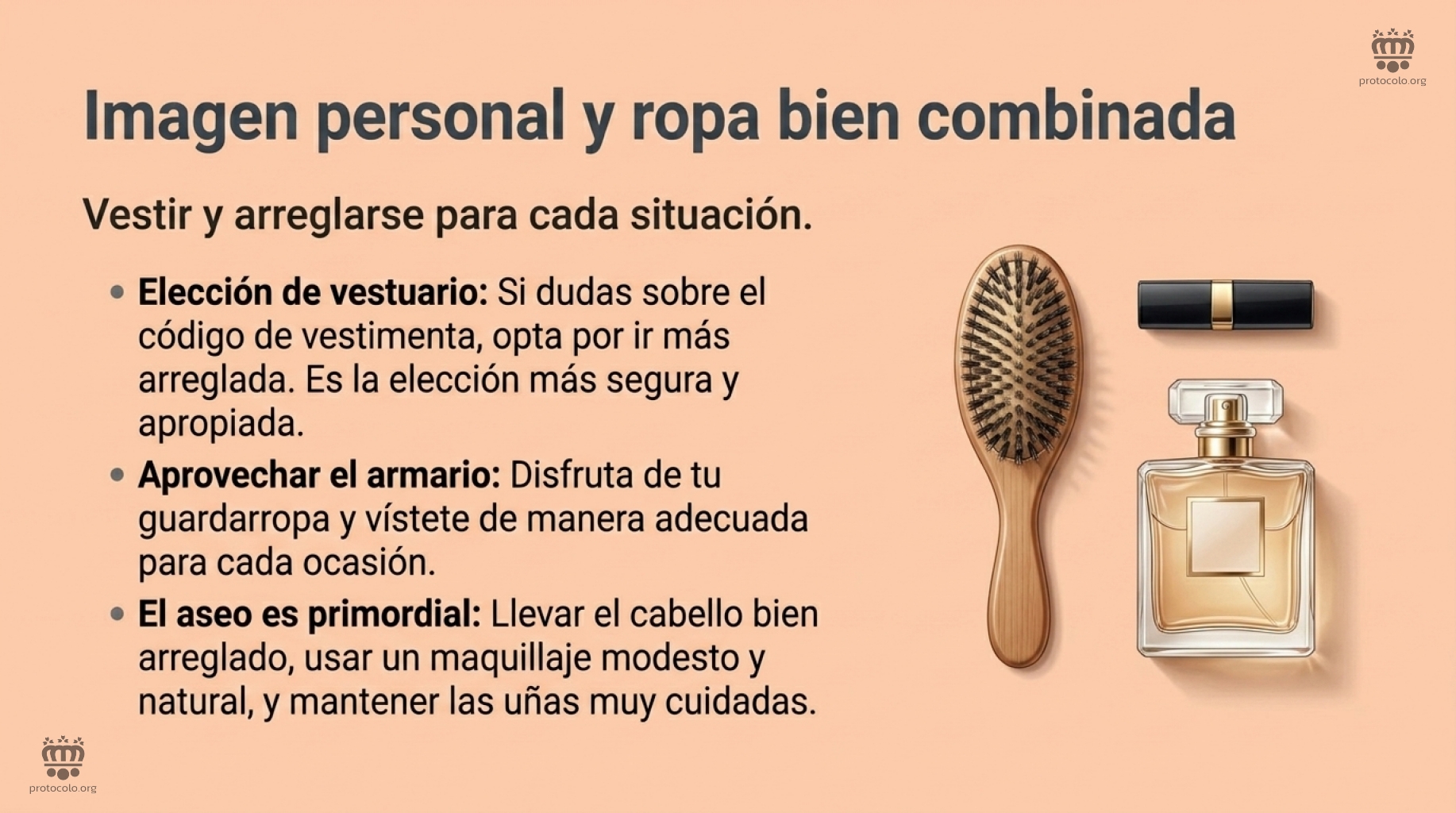 La imagen personal bien cuidada. Vestirse y arreglarse de forma adecuada para cada ocasión