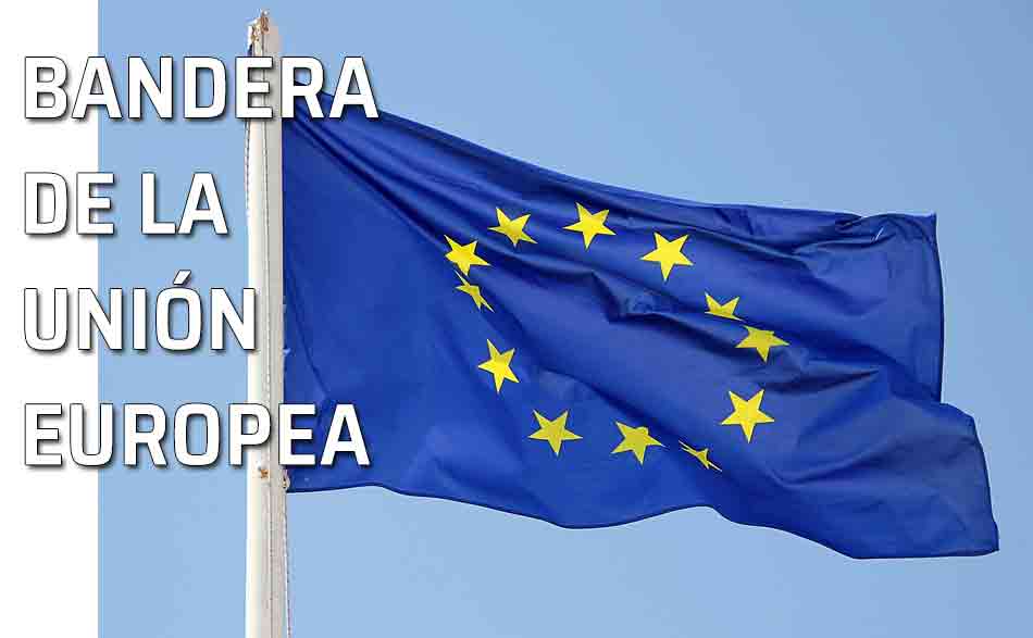 Bandera de la UE diseño de bandera de la Unión Europea con ojales de latón color vivo y resistente a la decoloración UV 90 x 150 cm Rosetor 