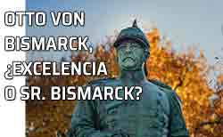 Estatua Otto von Bismarck. ¿Cómo puedo dirigirme al señor Bismarck? La esposa de un gran escritor