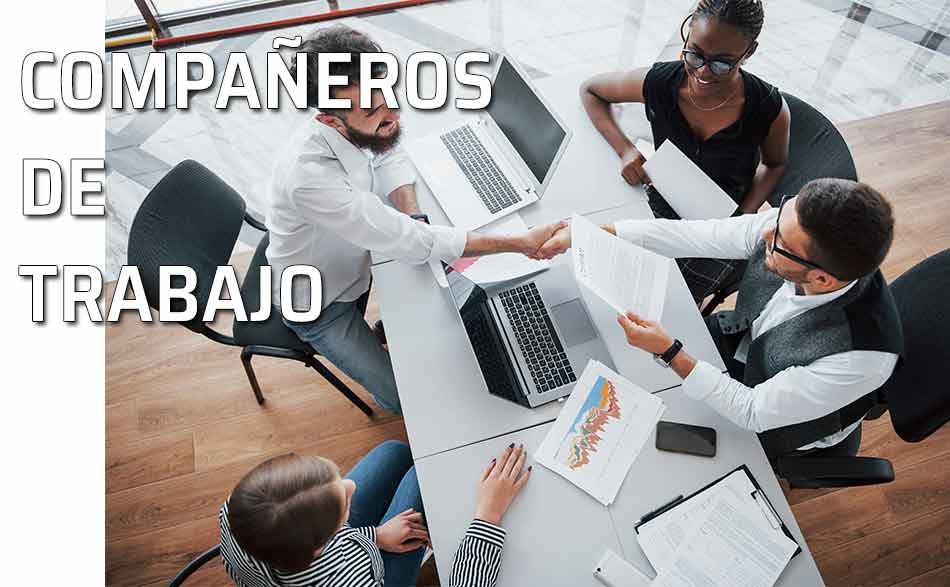 Compañeros de trabajo en la oficina