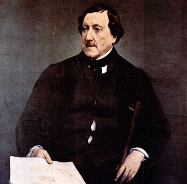 Retrato de Gioachino Rossini.