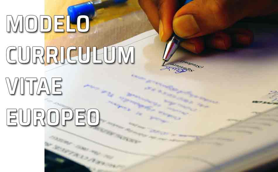 Firmar. El modelo oficial de Curriculum Vitae europeo