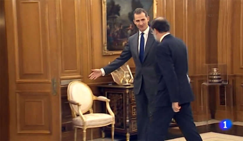 Felipe VI cede el paso a Mariano Rajoy Brey