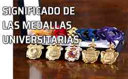 Las medallas. Doctoral. Profesoral. Rectoral