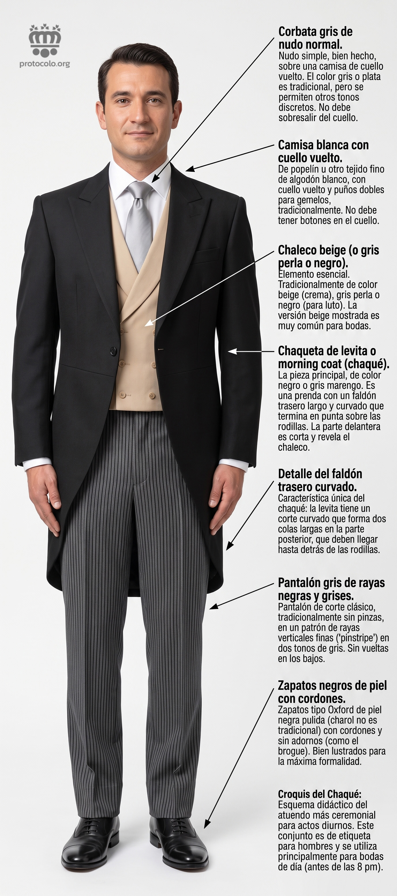 Prendas que se suelen vestir con el chaqué