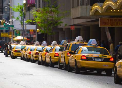 Para de taxis en Nueva York.